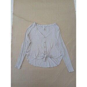 Blu Pepper Cardigan Womens XS Ribbed Neutral Minimalist Basic